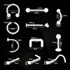WillTen 38 Pieces Bioflex Piercing Nose Stud Nose Ring Earrings,