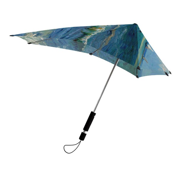 Senz Sensu Original Windproof Umbrella, Rain Gear, Rain Umbrella, Parasol, Long Umbrella, Parasol, Sun or Rain, UV Protection, Seascape