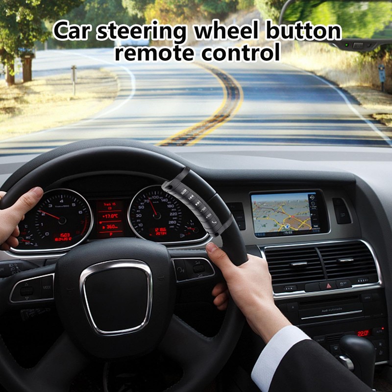 Car Steering Wheel Remote Control - Wireless Button Remote for