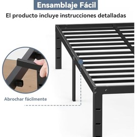 SAFONUS Base para Cama King Size,marco de Cama de Metal de Plataforma