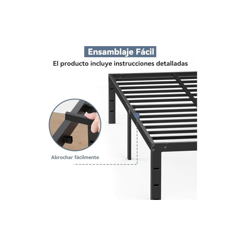 SAFONUS Base para Cama King Size,marco de Cama de Metal