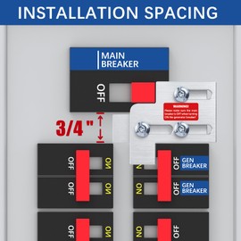 LATING Generator Interlock for Square D QO or Homeline 100 or 125 amp Panels, Brushed Nickel