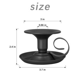 Vintage Iron Taper Candle Holders, Set of 2 Classic Black Candlestick Stand for Elegant Table Decor, Ideal for Parties, Weddings, and Home Lighting.