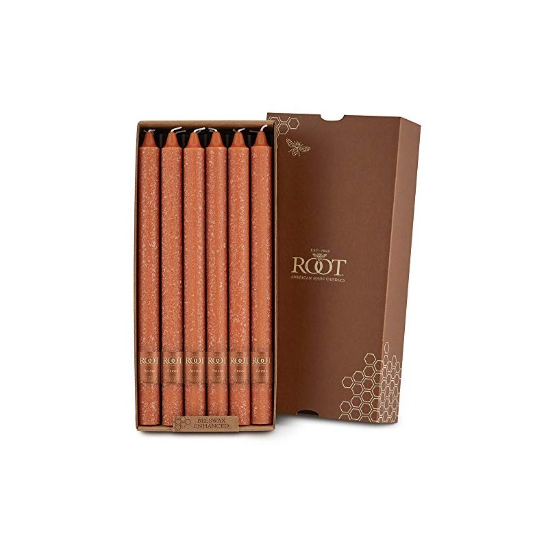 Root Candles 12-Count Unscented Dinner Candles Dripless Beeswax Enhanced Timberline™