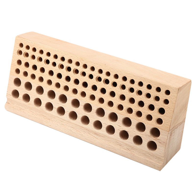 98 Holes Leather Craft Tool Wood Rack Wooden Punch Tool