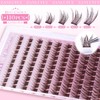 ZANLUFLY Self-Adhesive Eyelash Clusters – Natural Dark Brown Pre-Glued Individual