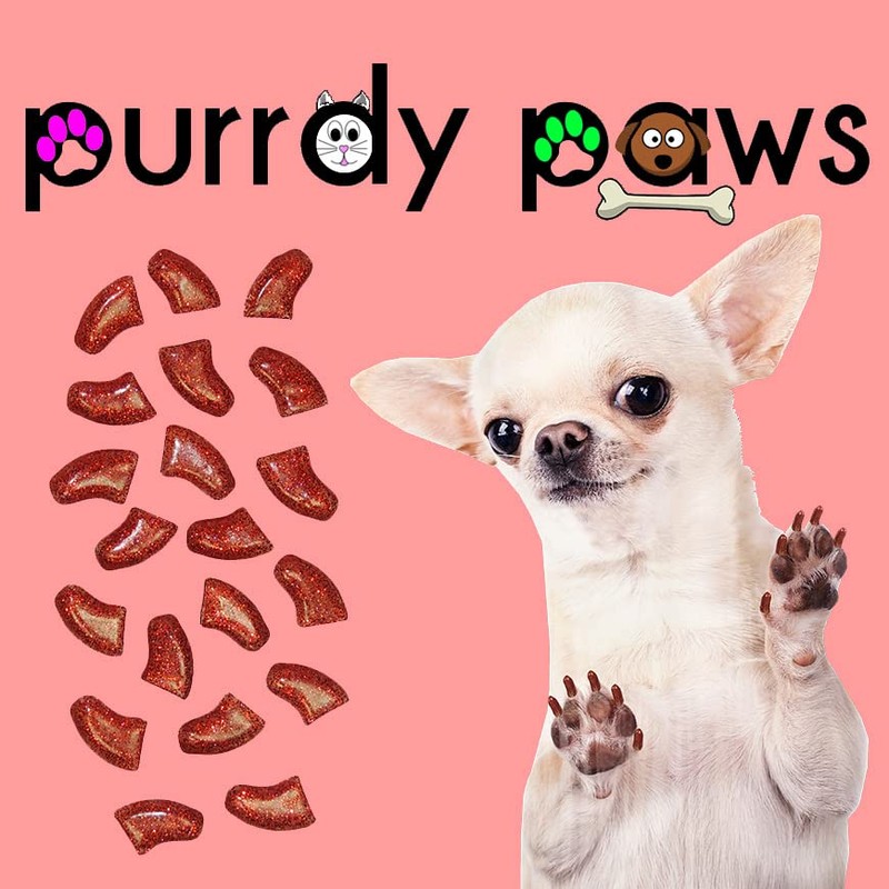 Purrdy Paws 3 Month Supply Soft Nail Caps for Dog
