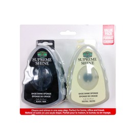 Moneysworth & Best 30109 Quick Shine Sponge, Black/Neutral, 2-Pack