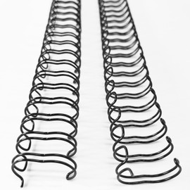 Binditek 100P Double Loop Wire Binding Spines, 1/2Inch Binding Wire for Letter Size, 3:1 Pitch, 100 Sheet Capacity, 32-Loop, Black