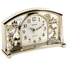 Rhythm Gilt Mantel Clock - Analogue 12 Hour Display Quartz
