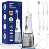 SmileSync 350ML: Your OLED Display Powerhouse - 5 Modes, 6 Jet Tips, Portable Cordless Water Dental Flosser for Home & Travel