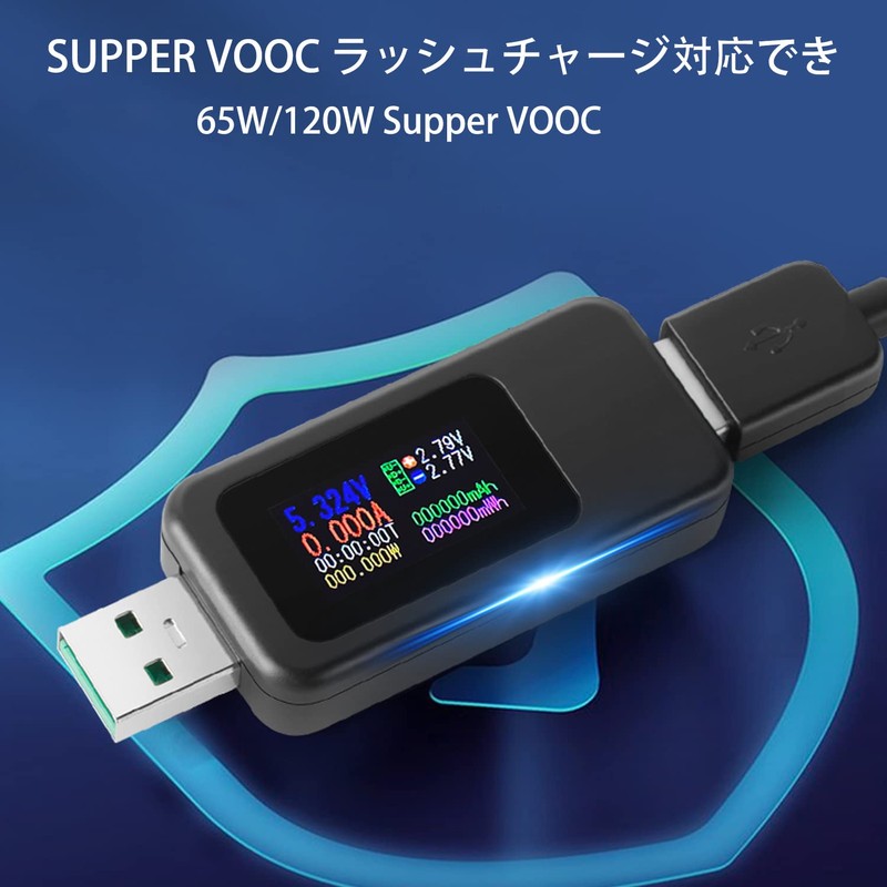 YOJOCK Current and Voltage Checker, USB Current and Voltage Tester,