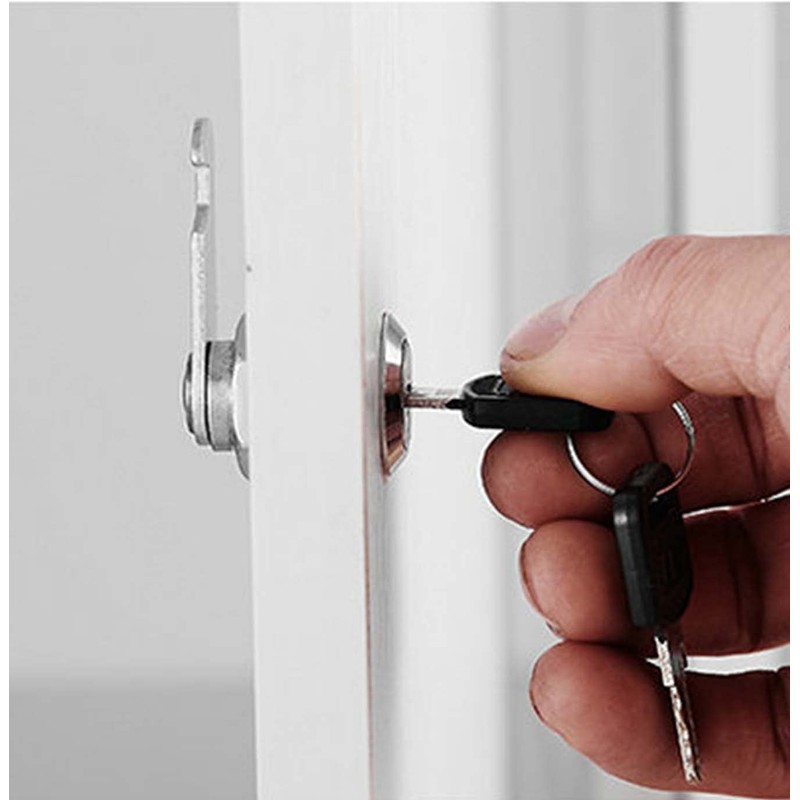 Jiozermi 5 Pack Cabinet Cam Locks Keyed Alike, 3/4" (20mm)