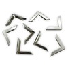 40 Buchecken / Buchbeschläge aus Metall (silber, 22 x 22