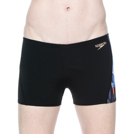 Speedo Women's Allover Digital Aqua Shorts-Black/Gravity/Turquoise black Noir - Black/Gravity Size: 38 UK