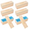 6 Packs Artisan Soap Loaf Wood Box for Soap Making,