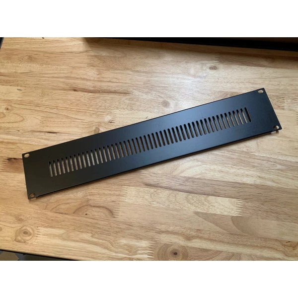 Penn Elcom New 2U Rack Space Flanged VENTED Panel. 19"