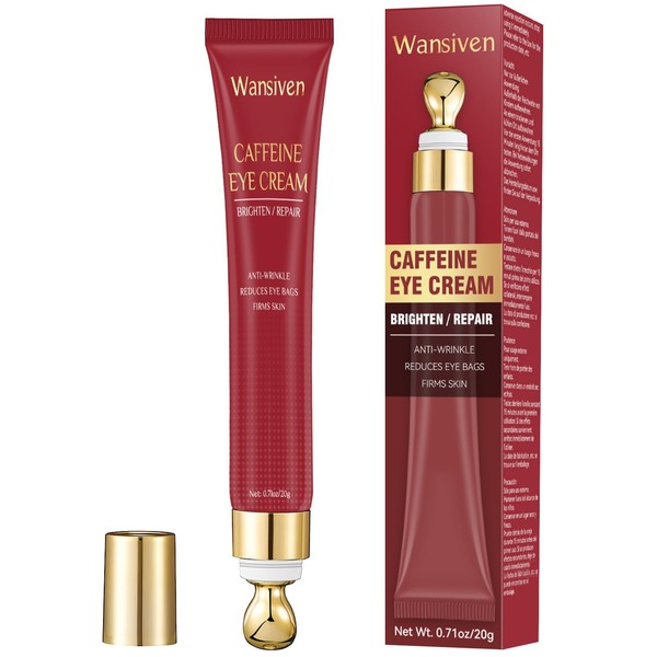 Wansiven Caffeine Eye Cream, Anti-Aging Under Eye Cream, Anti-Wrinkle Moisturizing