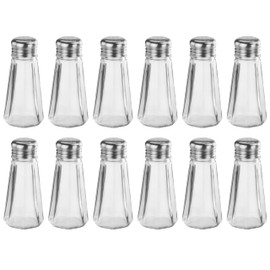 New Star Foodservice 531964 Glass Salt and Pepper Shaker with Stainless Steel Mushroom Top, 3-Ounce, Set of 12