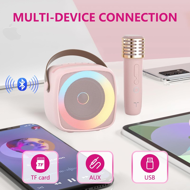 TANALAZ Karaoke Machine (Pink)