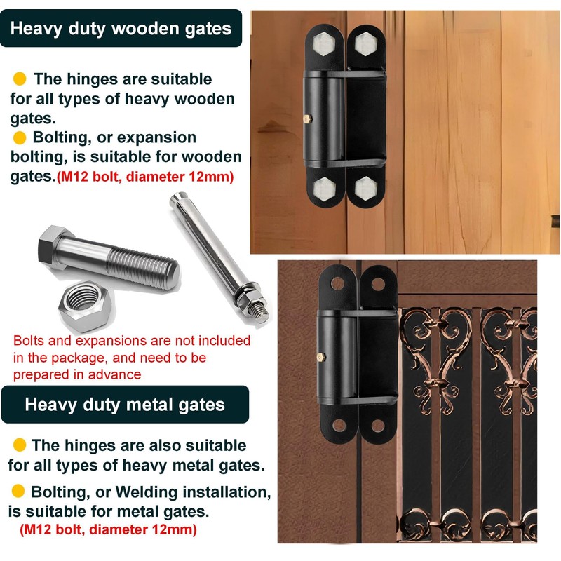 Heavy Duty Gate Hinges ，7in Can Be Bolted or Welded