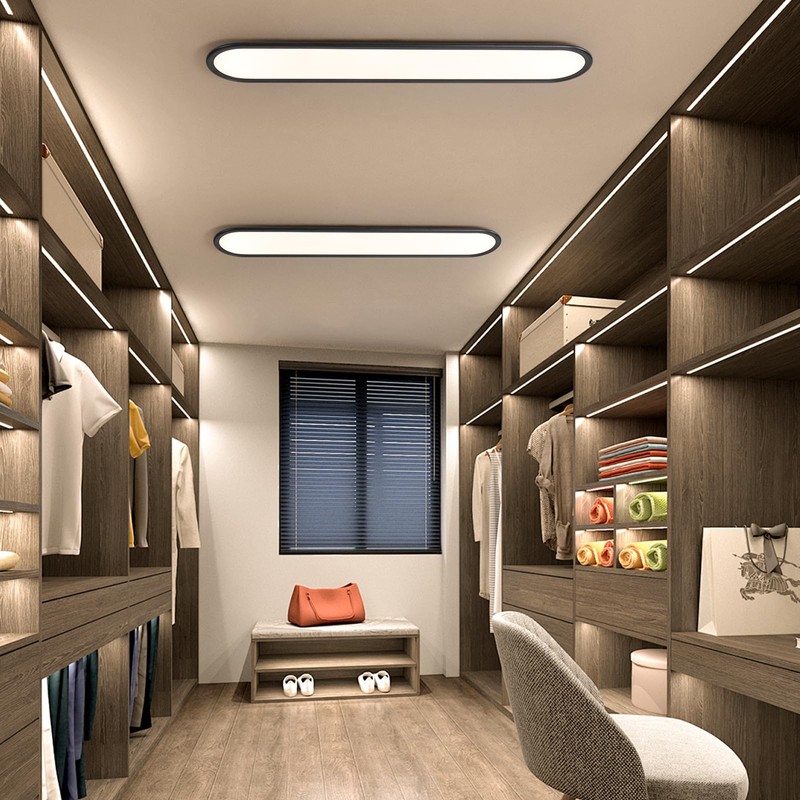 Ganeed LED Flat Panel Long Ceiling Light Fixture for Shop