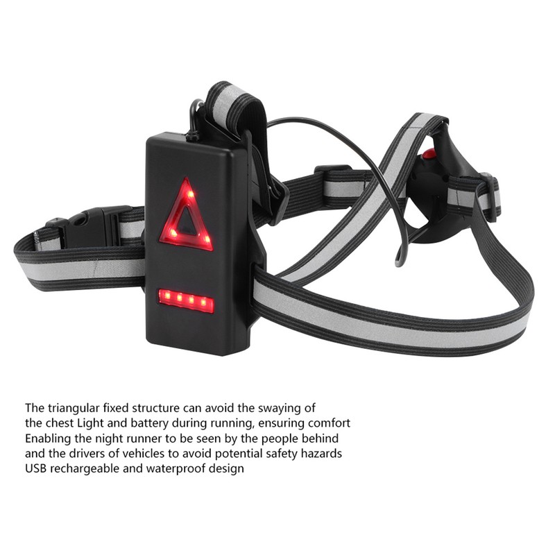 Outdoor Night Running Lights LED Chest Back Warning Light for