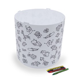 Additional Shade for EREKI lampshade 's Magnetic Connector, for Baby Nursery Room, Kids Boys Girls Ceiling Pendant Light Shade (Colouring Animals)