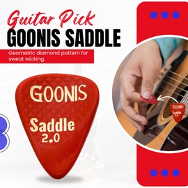 Goonis Saddle Guitar Picks | 2.0 | Guitar Picks For Acoustic & Electric Guitars | Bass Picks | Unique Saddle Design For Better Grip | Guitar & Bass Accessories