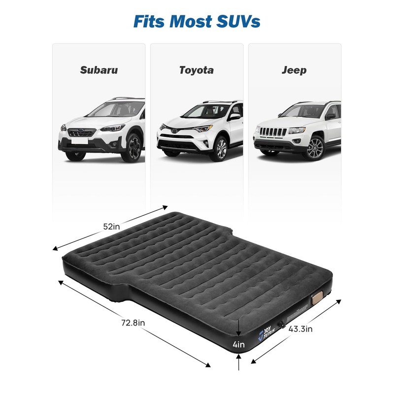 JOYTUTUS SUV Air Mattress with Built-in Pump for Car Camping,
