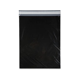 QNP Supplies 100 Pack Matte Black Poly Mailers Waterproof Self Sealing Envelopes Mailers Plastic Shipping Mailing Bags (10 x 13")