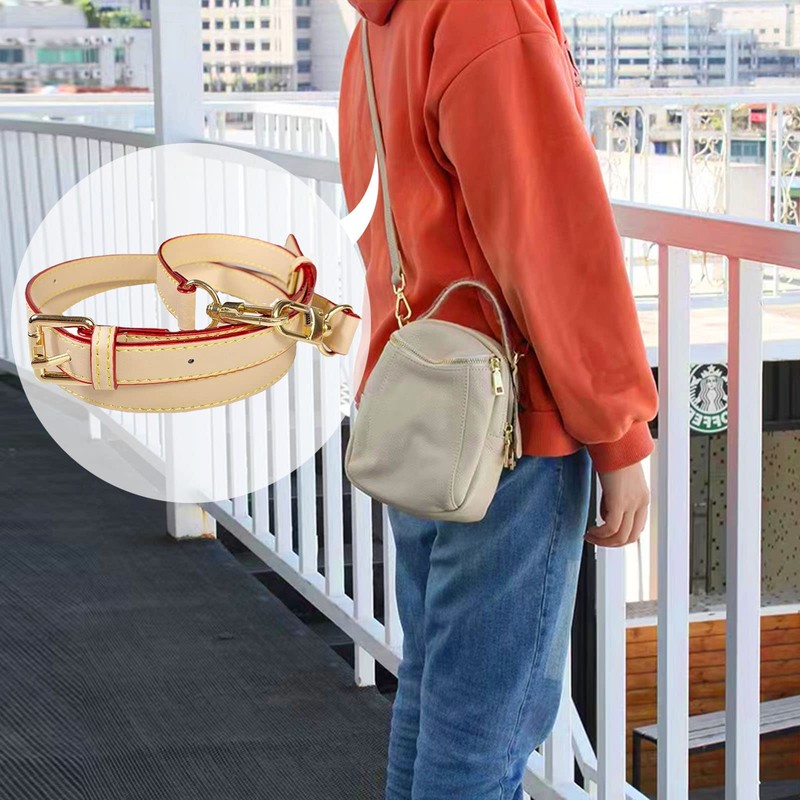 Beige Replacement Leather Strap, 150 cm Shoulder Strap, Genuine Leather,