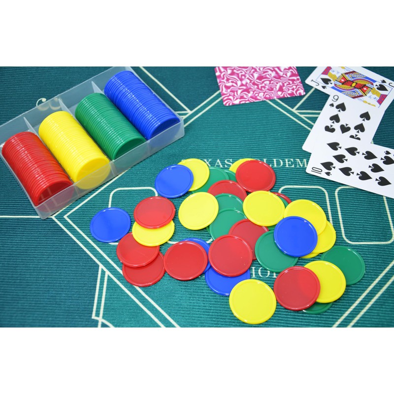 Smartdealspro Set of 160 Opaque 1 1/2 Inch Plastic Counting