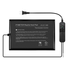 Pymeter Reptile Heating Pad with PID Thermostat & Timer 8"x12" Terrarium Under Tank Heater for Hermit Crab/Snake/Turtle/Lizard/Frog/Spider, and Other Reptiles