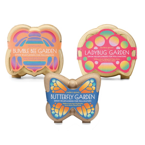Modern Sprout Curious Critters Garden Activity Kit 3-Pack, Garden Seed