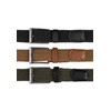 Redbridge Elastic Braided Belt Set of 3 with Metal Clasp
