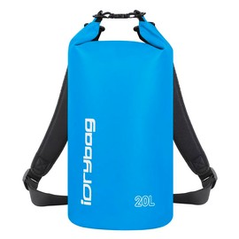 IDRYBAG Waterproof Backpack Dry Bag for Women Men, Floating Bag Dry Backpack 2L/5L/10L/15L/20L, Dry Bags Waterproof for Kayaking, Boating, Canoeing, Rafting, Hiking, Camping christmas 2024 ornament christmas 2024 ornaments - Color: Blue, Size: 20L