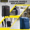 NUOZE Duel Spinner Luggage Wheels Replacement for Suitcase, Wheels Parts