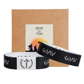 NFC Bible Verse Bracelets Christian Bracelet Bible Verse Wristbands With NFC Inspirational Daily Bible Verse Bracelets for Women Men Teens Elastic Inspirational Religious Gifts, Valentines Day Gifts