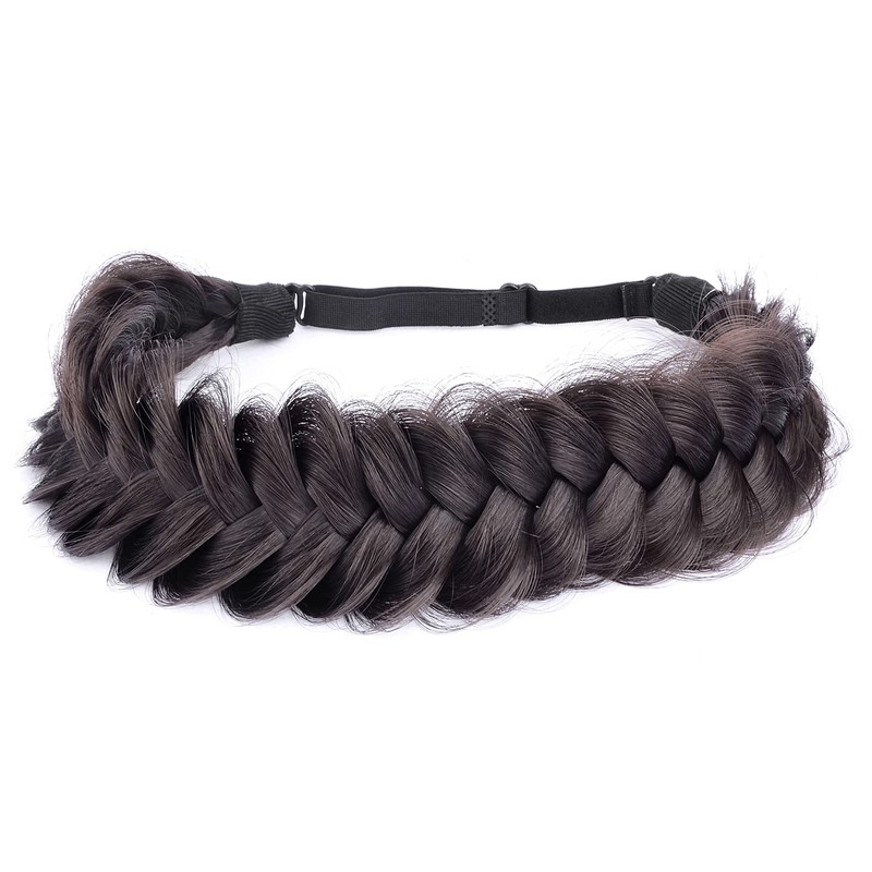 BOBIYA Messy Wide 2 Strands Synthetic Hair Braided Headband Plaited