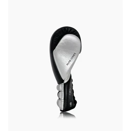 Exigo Elite Leather Sparring Laced Boxing Gloves - Black/Silver (16oz)