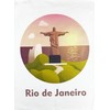 Half a Donkey Rio De Janeiro large cotton tea towel
