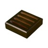 CoasterStone Dark Slotted Wood Coaster Holder, Holds 4 Round Drink