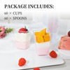 HOMIP 60Pack 5oz Plastic Dessert Cups with Spoons (No Lids)