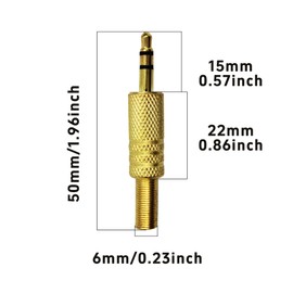 Bociloy 4 Pack 3.5mm Male Audio Plug Connectors, Gold Plated, Spring Coax Cable, Easy to Install, For Headphones & Audio Devices