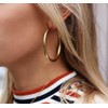 Doubnine Hoop Earrings for Women Golden Large Earrings Thick Round