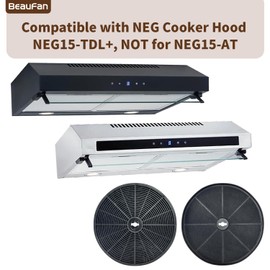 Beaufan 4 Pack GF16 Activated Carbon Filters Compatible with NEG Dual Motor Design Undermount Cooker Hood NEG15-TDLS+, NEG15-TDLB+ and NEG15-TDLW+ for Odour Control