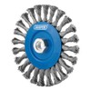 Draper 08059 Steel Twist-Knot Flat Wire Wheel Brush, 150mm, M14