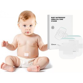 10 parches adhesivos impermeables para el cordón umbilical de bebé, protectores de ombligo para aliviar cólicos y gases, alternativa al cinturón de hernia para ombligos prominentes.
