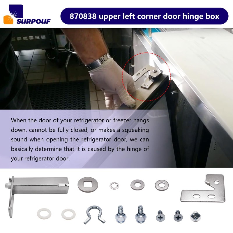 870838 Top Left Door Hinge Cartridge Fits For TRUE Door